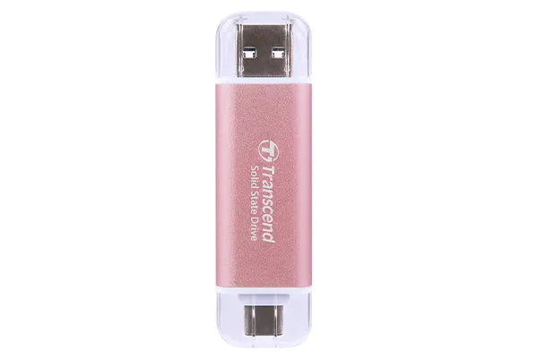 Transcend 512 GB ESD310P USB3.2 Type A & C (USB 10GBPS) Otg Compact Portable SSD Read 1050MB/S Write 950 Mb/S Pink image 2