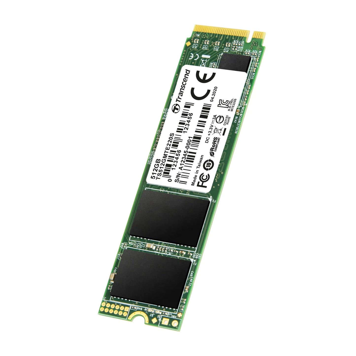 Transcend 512GB MTE220S PCI-E Gen 3X4 NVME M.2 2280 SSD 3D Tlc With DRAM Cache 3500 Mb/S Read 2500 Mb/S Write -1100TBW image 3