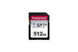 Transcend 300S 512GB UHS-1 Class 10 U1 U3 V30 Sdxc Card 3D Nand