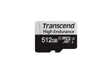 Transcend 350V 512GB High Endurance Micro Sd Uhs-I U3 CLASS10 Read 100 Mb/S Write 60MB/S With Sd Adptor
