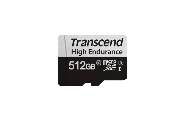 Transcend 350V 512GB High Endurance Micro Sd Uhs-I U3 CLASS10 Read 100 Mb/S Write 60MB/S With Sd Adptor