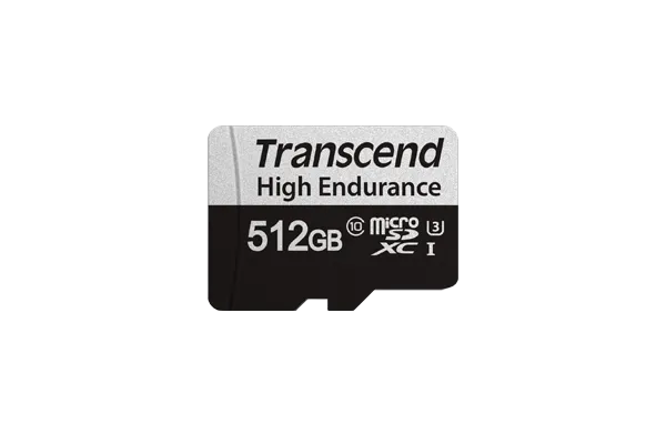 Transcend 350V 512GB High Endurance Micro Sd Uhs-I U3 CLASS10 Read 100 Mb/S Write 60MB/S With Sd Adptor image 2