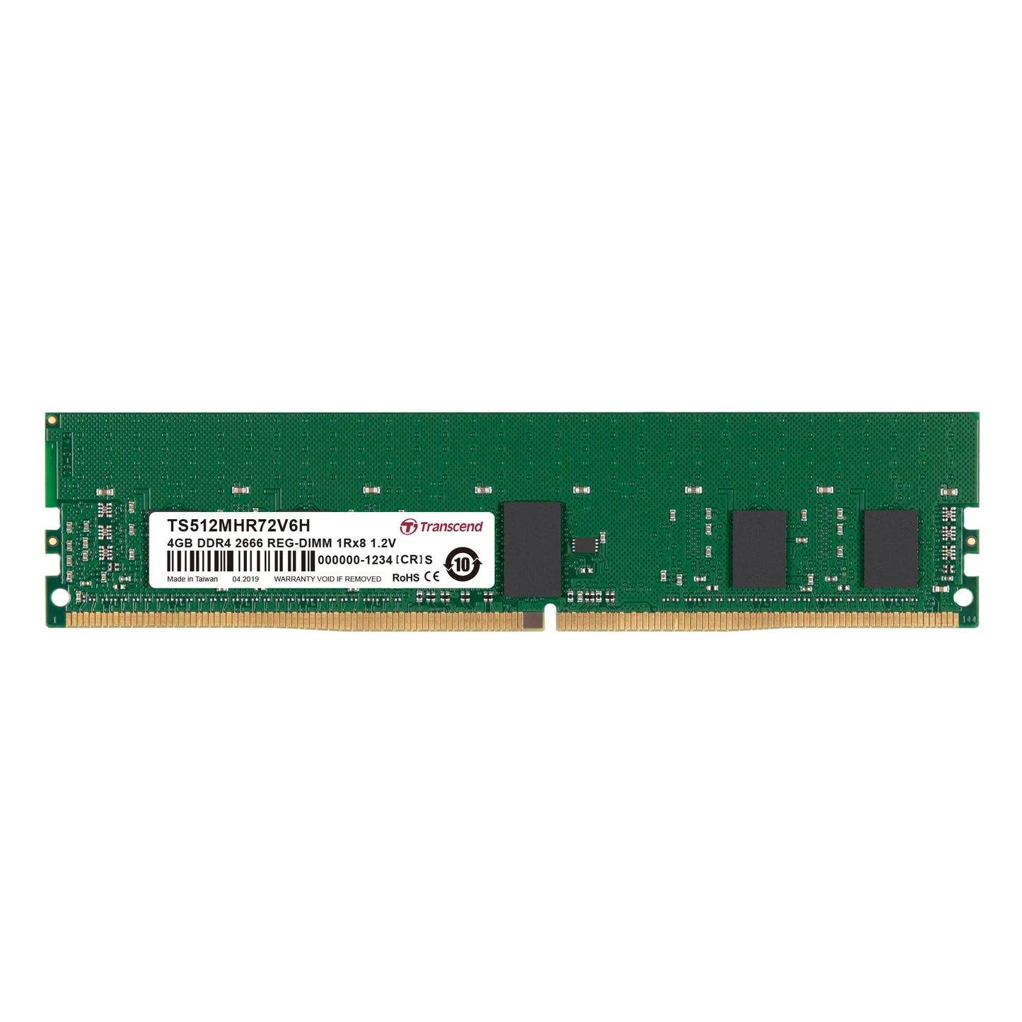 Transcend 4GB DDR4-2666 Reg-Dimm CL19 1RX8 512MX8 image 3