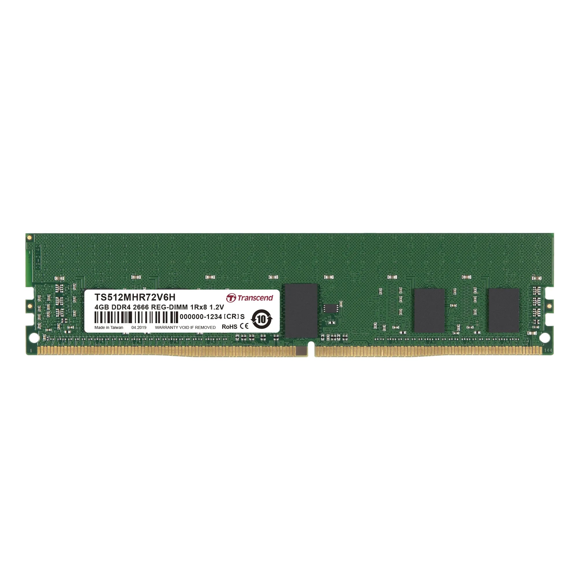 Transcend 4GB DDR4-2666 Reg-Dimm CL19 1RX8 512MX8 image 4