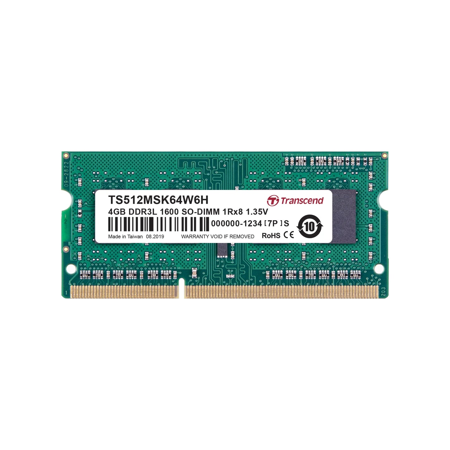Transcend 4GB Low Voltage \ Dual Voltage DDR3-1600 SO-DIMM image 2