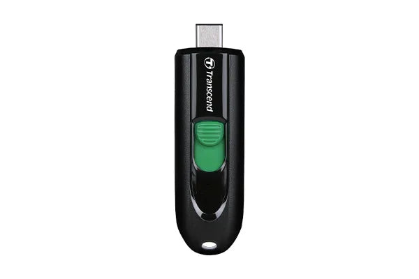 Transcend 64GB JF790 USB C (5GPBS) Capless Flash Drive Black And Green image 5