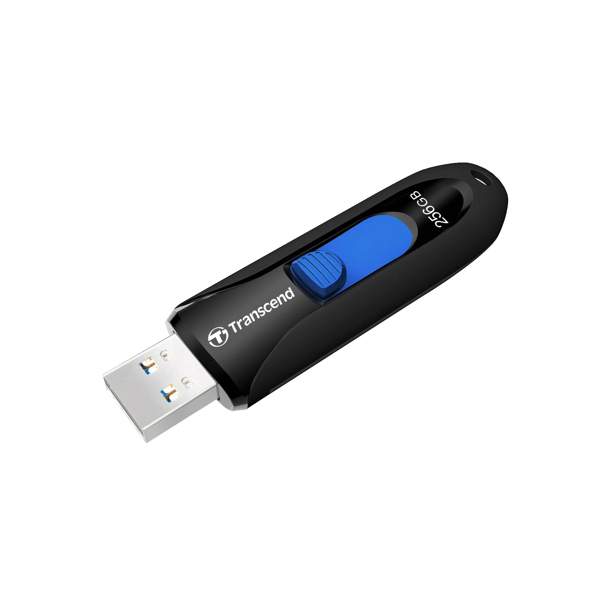 Transcend 64GB JF790 USB3.1 Gen 1 Capless Flash Drive Black And Blue image 2