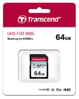 Transcend 300S 64GB Uhs-I Class 10 U1 V10 Sdxc Card -3D Nand image 4