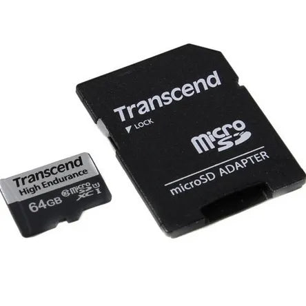 Transcend 350V 64GB High Endurance Micro Sd Uhs-I U1 CLASS10 Read 100 Mb/S Write 45MB/S With Sd Adptor image 3