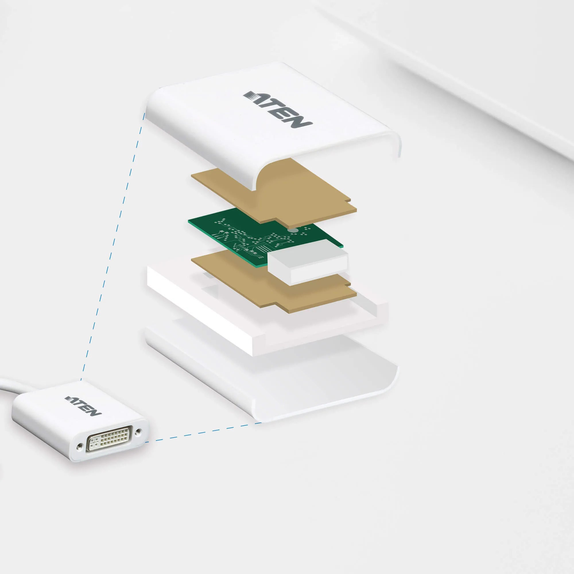 Aten Displayport To Dvi Adapter (dvi-I). image 2