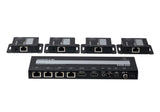 Aten 4-PORT 4K HDMI Cat 6 Splitter With Receivers 1 Splitter And 4 Receivers image 2