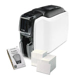 Zebra Printer ZC100; Single Sided; Uk/Eu Cords; USB Only; Windows:cardstudio 2.0 (standard) Application; 200 Pvc Cards; Ymcko Ribbons image 4