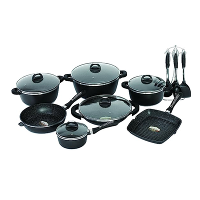 Schumann 27 Piece Cookware Set - Black: Complete German Quality Cookware for South African Homes