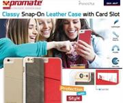 Promate Slit-i6P Classy Snap-On leather