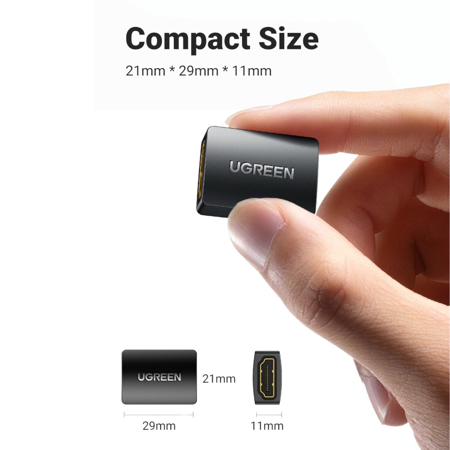 Ugreen HDMI Female To Female Adapter Black image 3