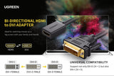 Ugreen Dvi To HDMI Cable Adapter 15CM | Male To Female | 1080P Full HD – Black image 4