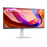 Lg Ultrawide 34" FHD IPS White Monitor 100HZ USB-C Incl Speaker image 3