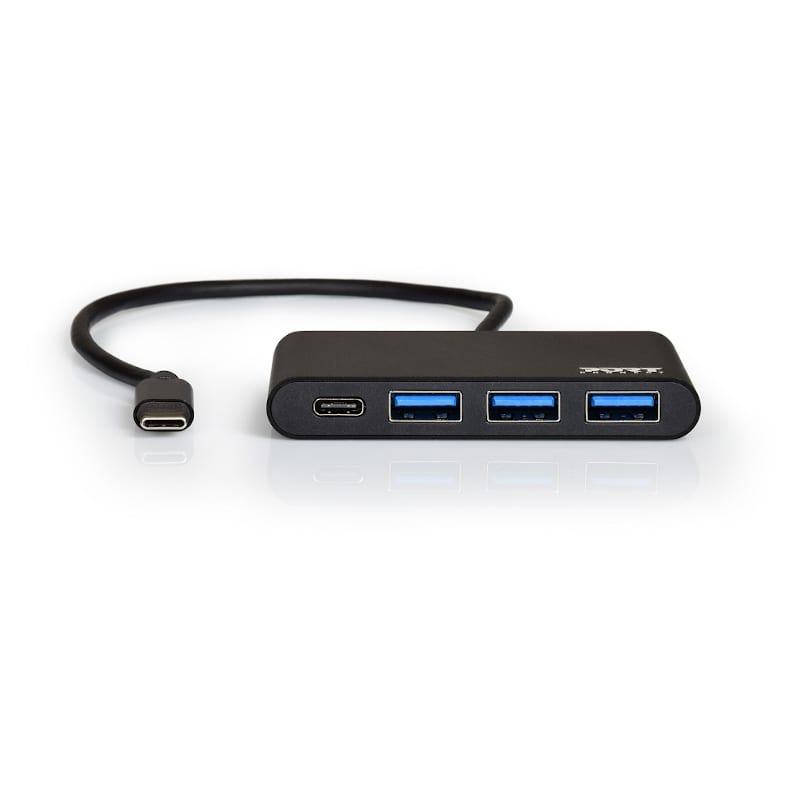 Port USB Type-C To 3 X USB3.0 And 1 X Type-C Pd 30CM 4 Port Hub Black image 2