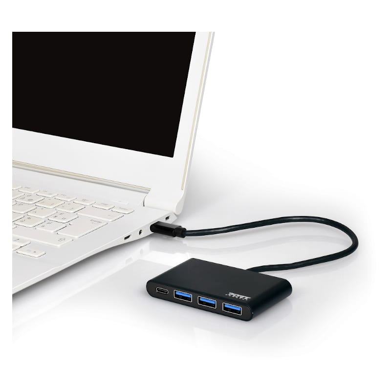 Port USB Type-C To 3 X USB3.0 And 1 X Type-C Pd 30CM 4 Port Hub Black image 4