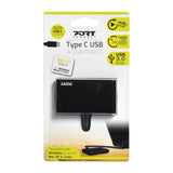 Port USB Type-C To 4 X USB3.0 5GBPS 30CM 4 Port Hub Black