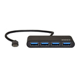 Port USB Type-C To 4 X USB3.0 5GBPS 30CM 4 Port Hub Black image 3