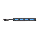 Port USB Type-C To 4 X USB3.0 5GBPS 30CM 4 Port Hub Black image 4