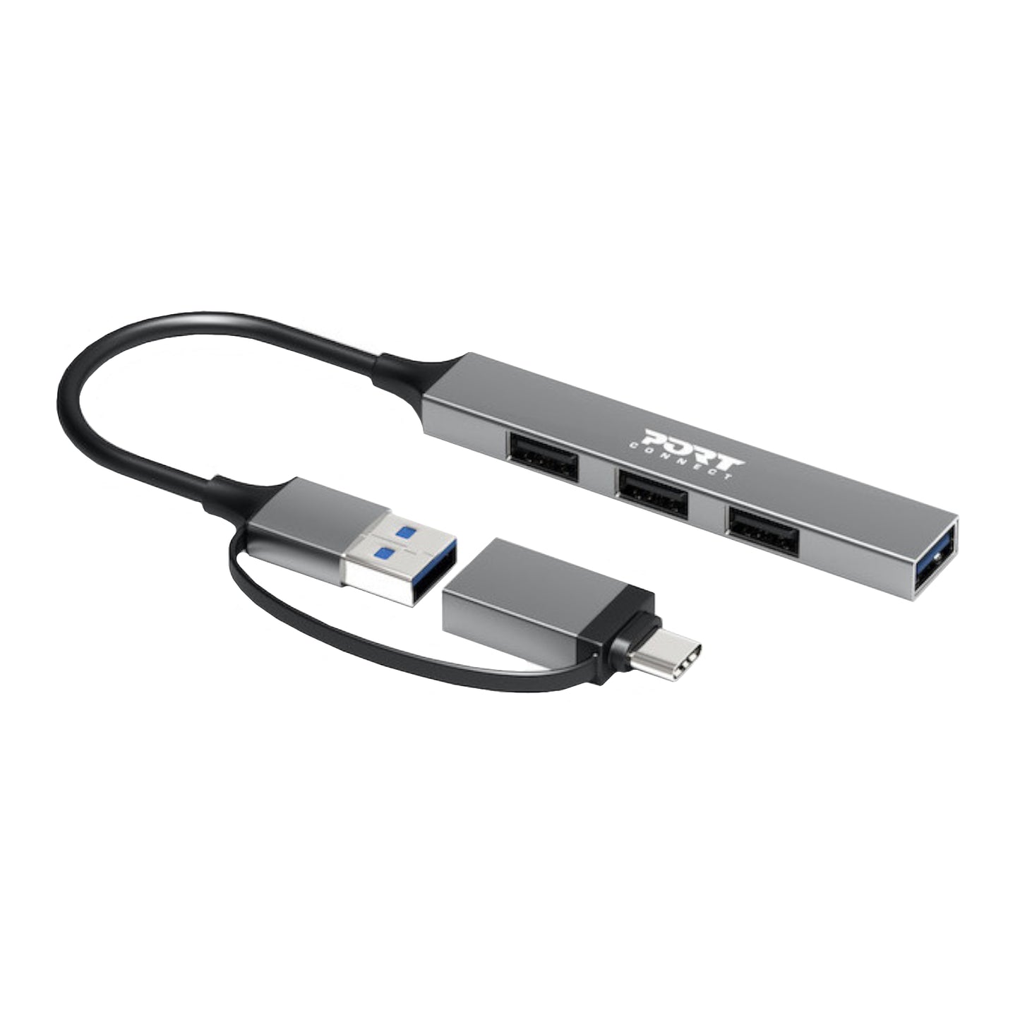 Port Connect USB Type-C To 4-PORT Usb-A 3.0/2.0 Hub image 2