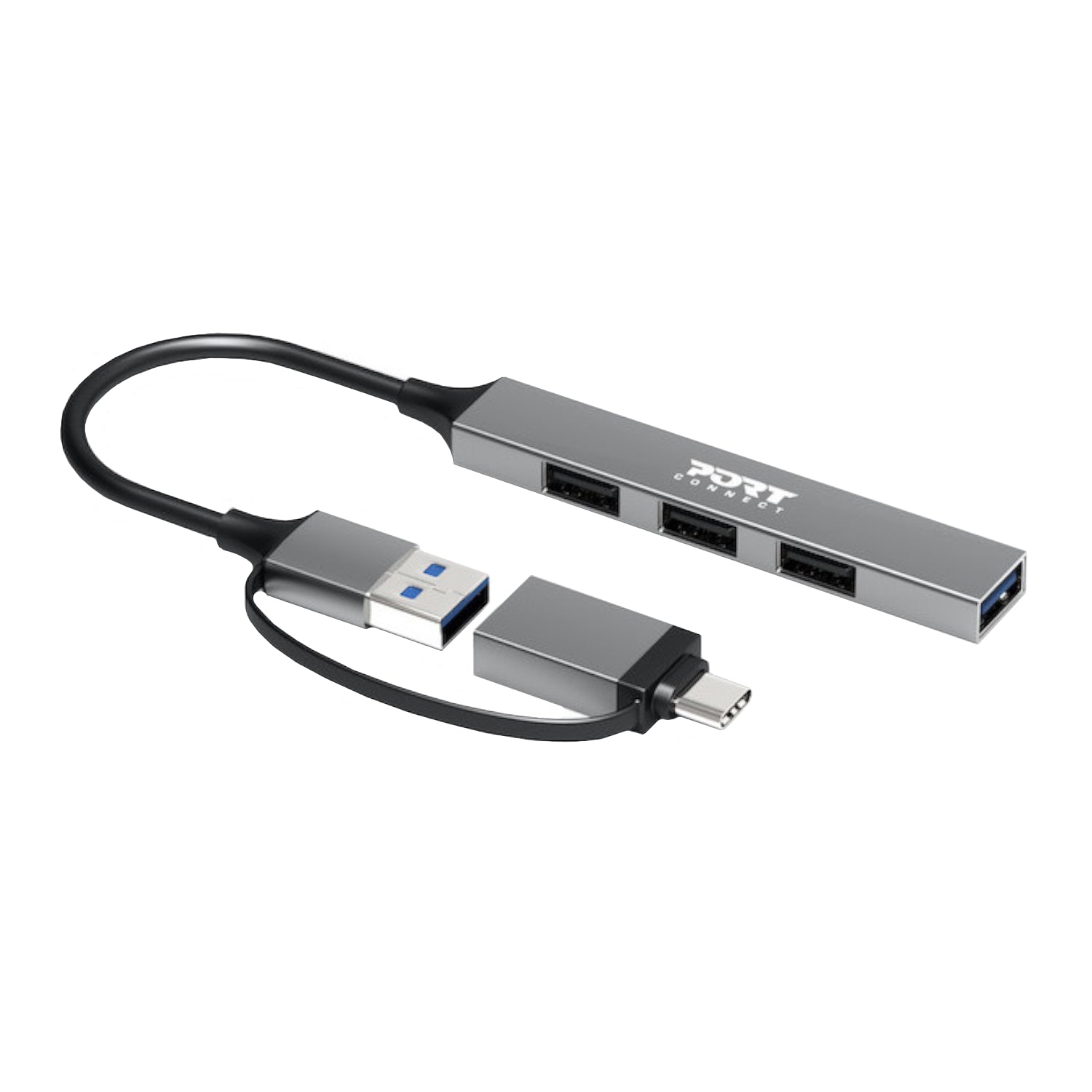 Port Connect USB Type-C To 4-PORT Usb-A 3.0/2.0 Hub image 2