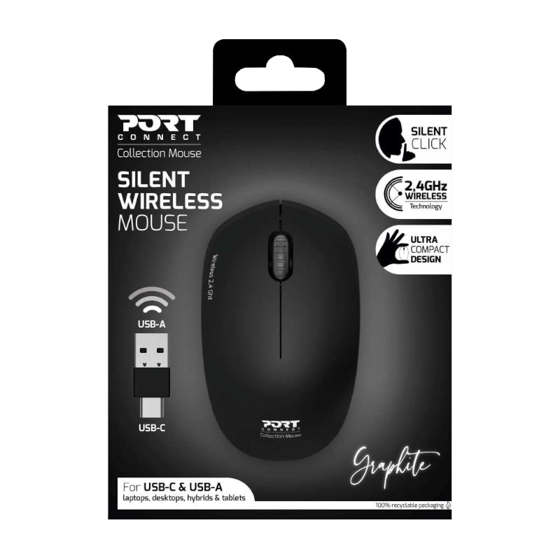 Port Connect Mouse Collection II Wireless Graphite image 4