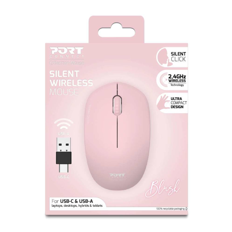 Port Connect Mouse Collection II Wireless Blush image 5