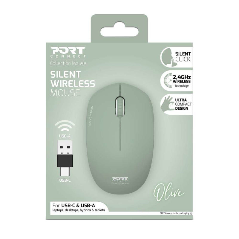 Port Connect Mouse Collection II Wireless Olive image 5