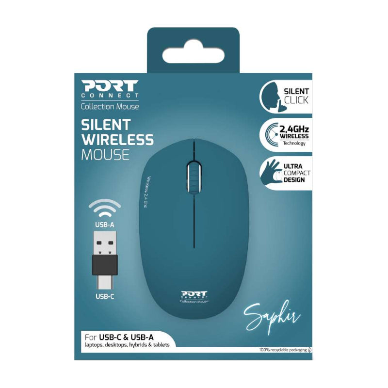 Port Connect Mouse Collection II Wireless Saphir image 5