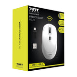 Port Connect Silent 1600DPI 3 Button Wireless Mouse White image 4