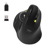 Port Connect Bluetooth + Wireless Rechargeable Ergonomic Trackball Mouse image 5