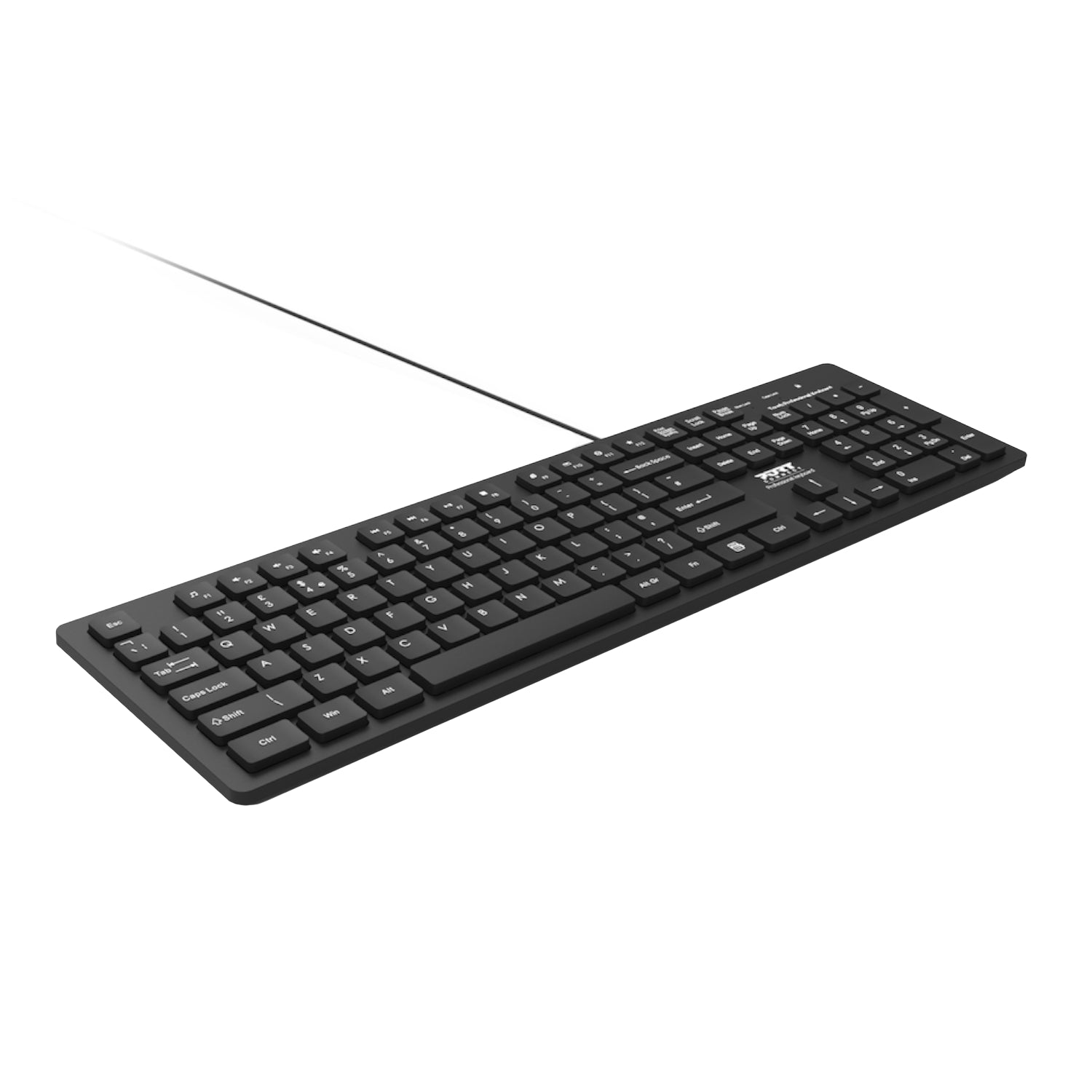 Port Connect Tough Office USB Keyboard Black image 2