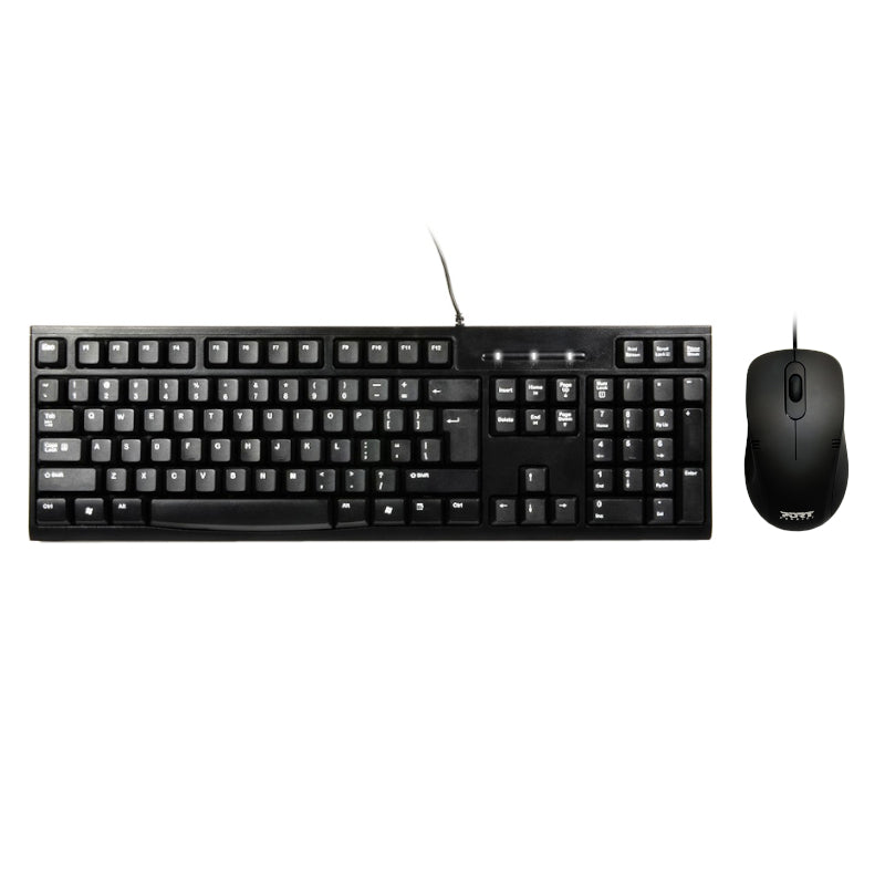 Port Design Combo Wired Mouse + Keyboard Black