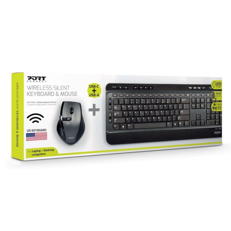Port Wireless Keyboard And Mouse Combo image 2