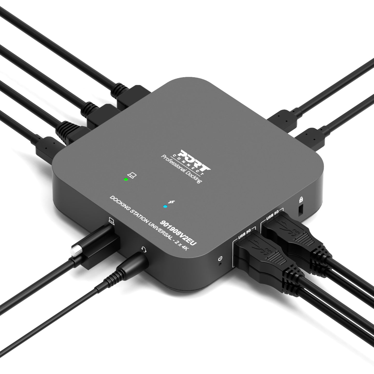 Port Connect Multi-Port USB Type-C 2X4K Office Docking Station image 5