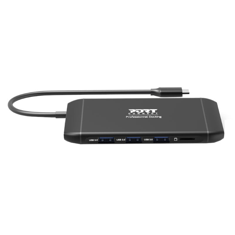 Port USB Type-C 4 X USB3.1|1 X Aux|micro+sd Card READER|1 X RJ45|1 X HDMI|1 X VGA|1 X Type-C Pd Dock 100W Black image 2