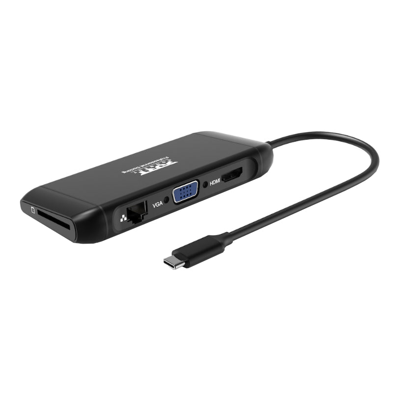 Port USB Type-C 4 X USB3.1|1 X Aux|micro+sd Card READER|1 X RJ45|1 X HDMI|1 X VGA|1 X Type-C Pd Dock 100W Black image 4