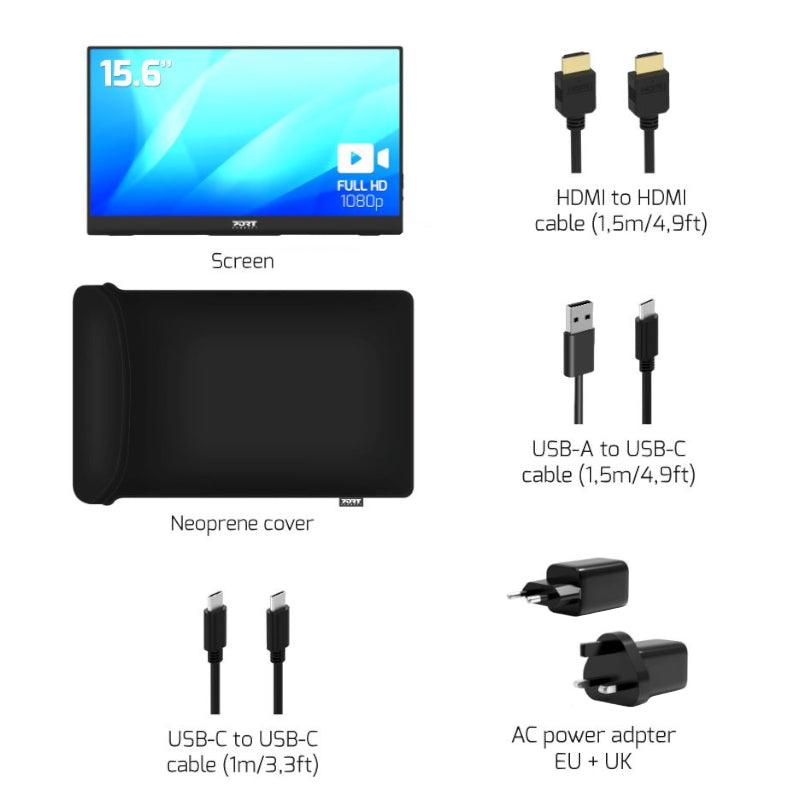 Port Portable Monitor 15.6" FHD Non Touch image 3