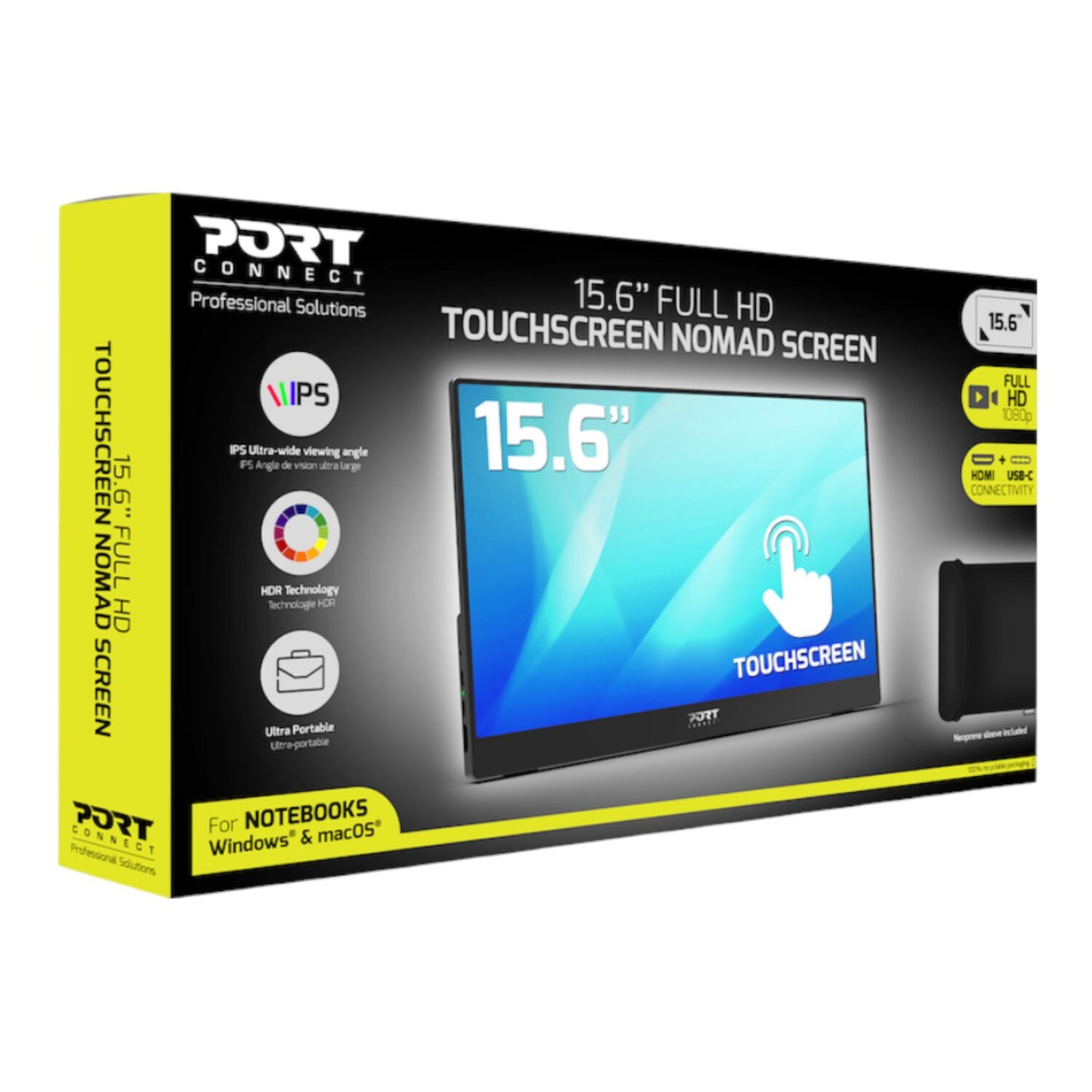 Port Connect 15.6" Full HD Touchscreen Portable Monitor image 6