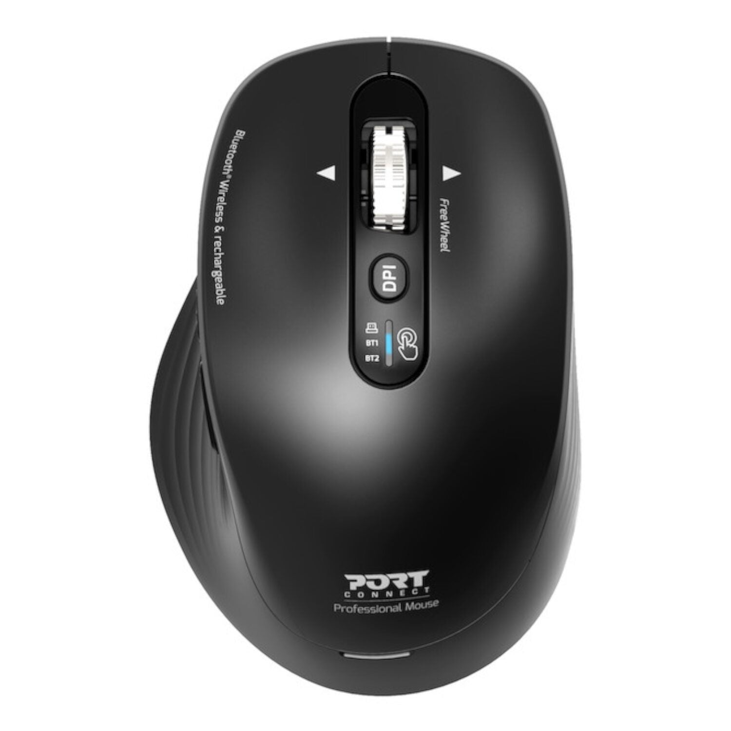 Port Connect Business 2.4GHZ Rechargeable Bluetooth Wireless Mouse Black image 2