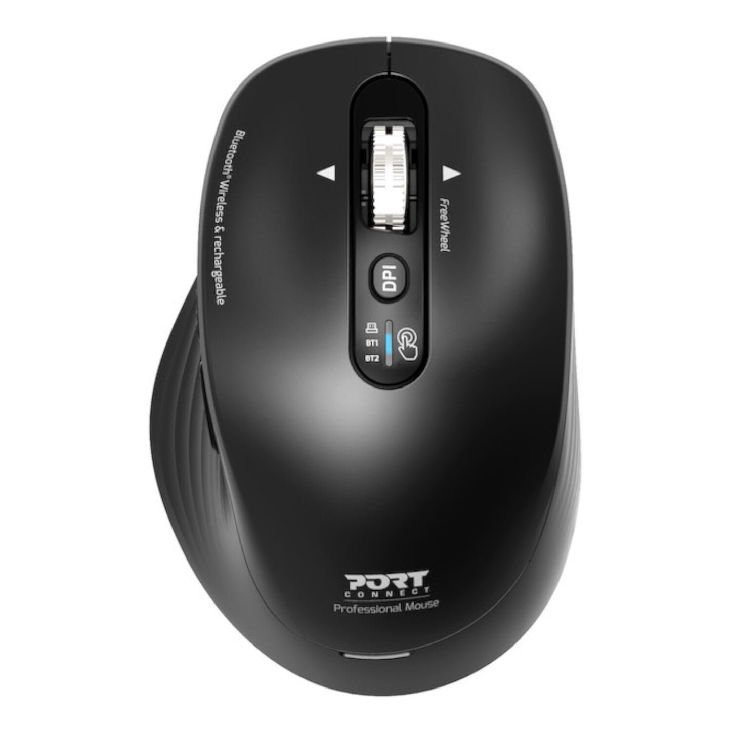 Port Connect Business 2.4GHZ Rechargeable Bluetooth Wireless Mouse Black image 2