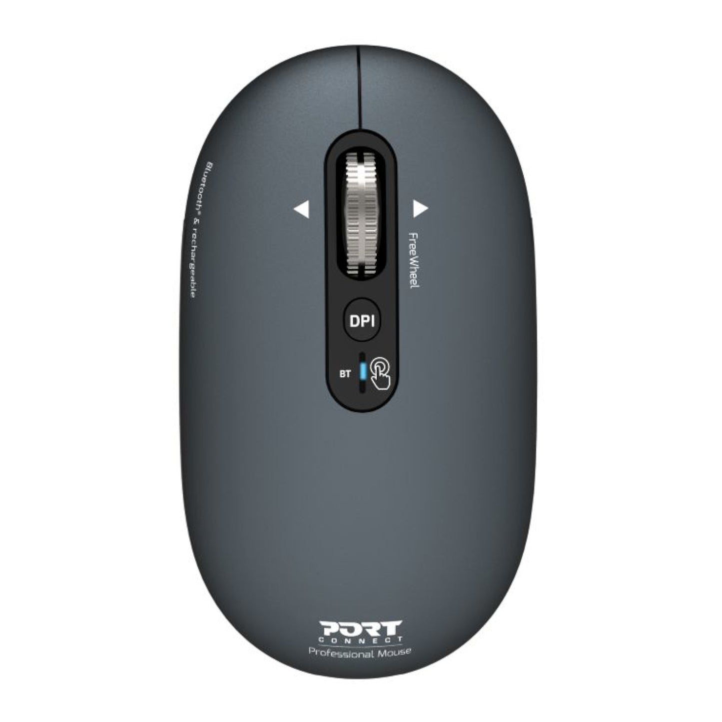 Port Connect Pure Mac Rechargeable Wireless And Bluetooth Mouse Shadow