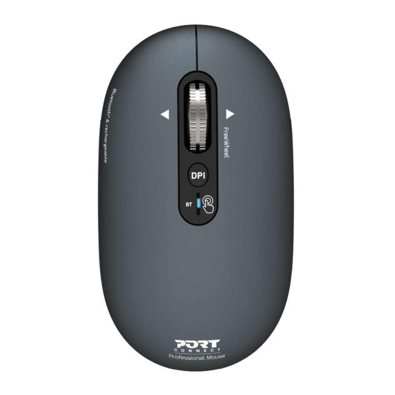 Port Connect Pure Mac Rechargeable Wireless And Bluetooth Mouse Shadow