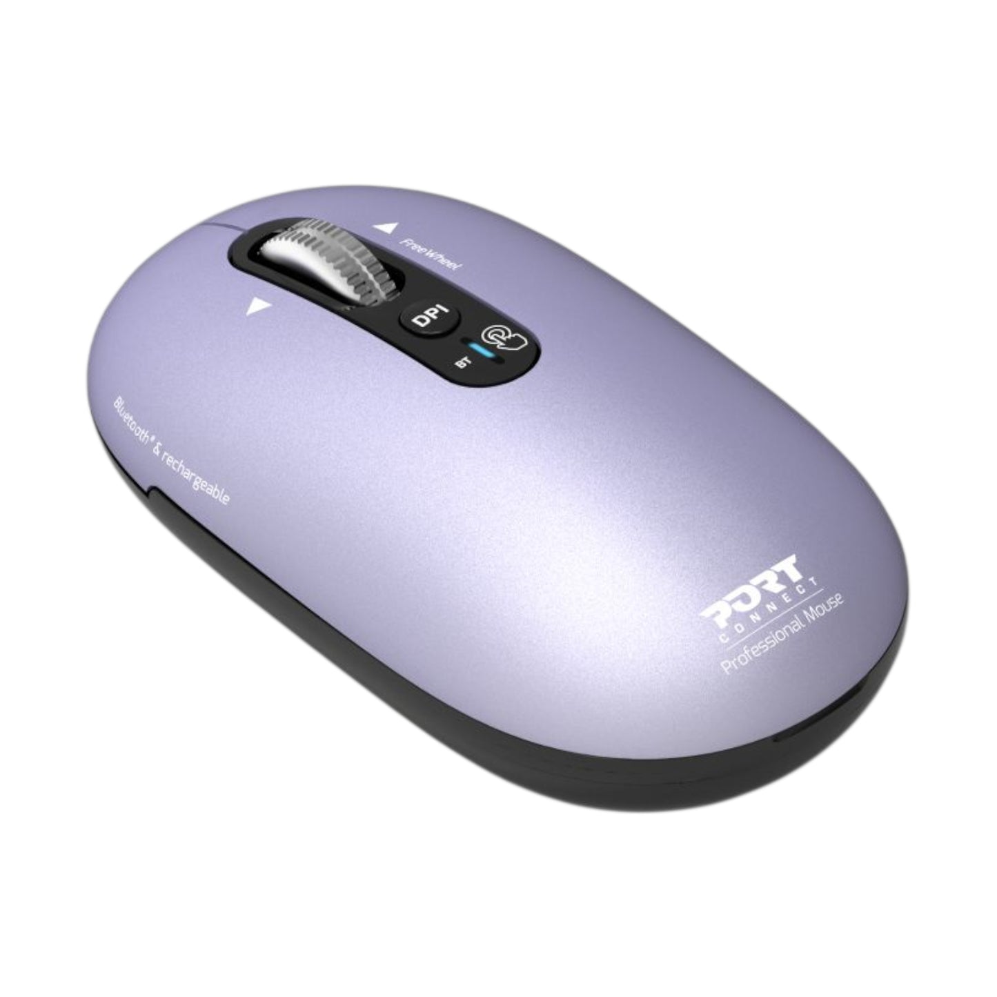 Port Connect Pure Mac Rechargeable Wireless And Bluetooth Mouse Iris image 2