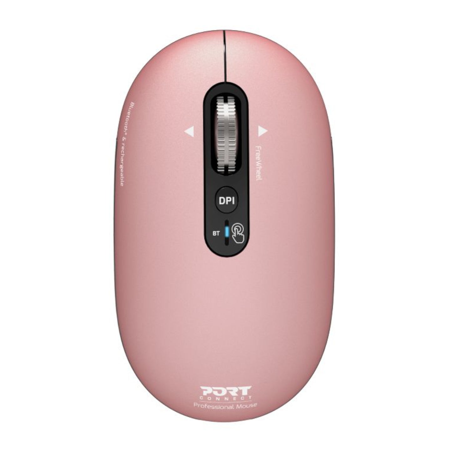 Port Connect Pure Mac Rechargeable Wireless And Bluetooth Mouse Copper Rose