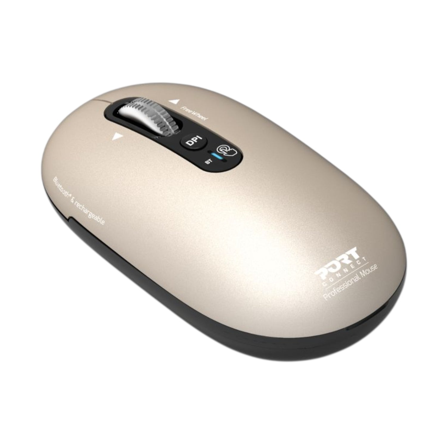 Port Connect Pure Mac Rechargeable Wireless And Bluetooth Mouse Pearl image 2