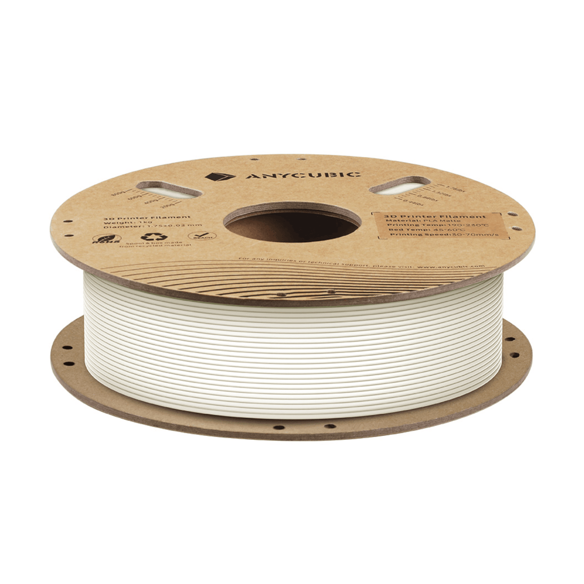 Anycubic Pla Matte Filament 1KG White image 2